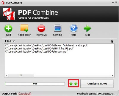 Merge PDF Files into One Document step 2