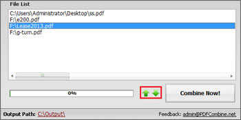 Adjust the PDF Combining Order